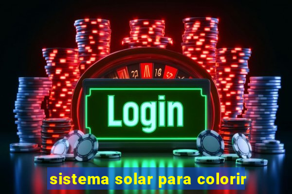 sistema solar para colorir